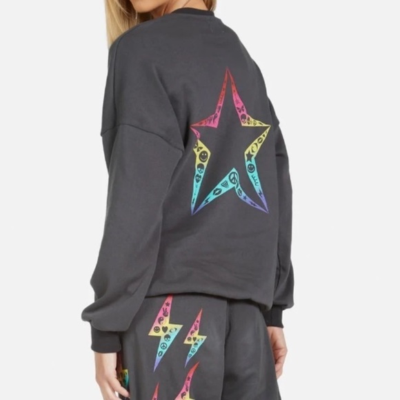 Lauren Moshi | NWT Sierra Elements Lightning Vintage Onyx Sweatshirt M - Picture 7 of 7